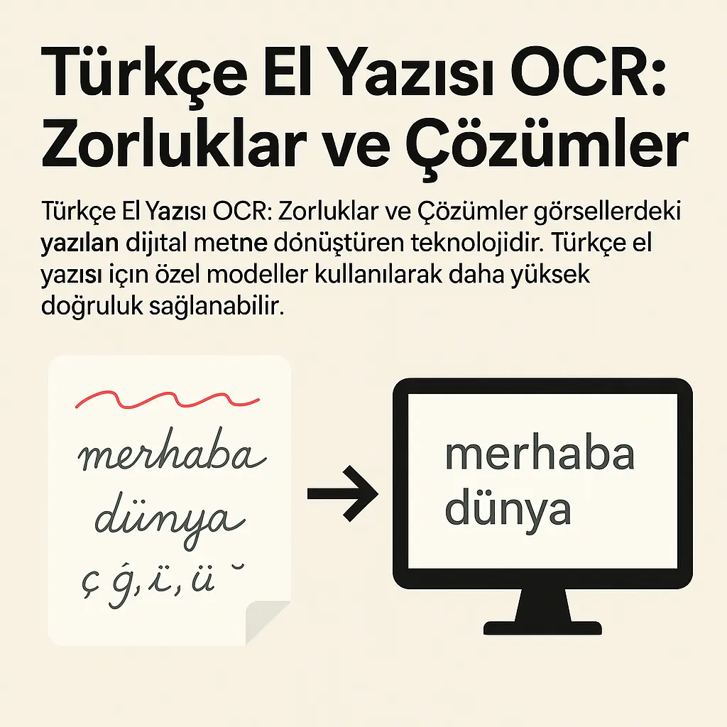 OCR ile Belgelerin Dijitalleşmesi Türkçe El Yazısı OCR: Zorluklar ve Çözümler